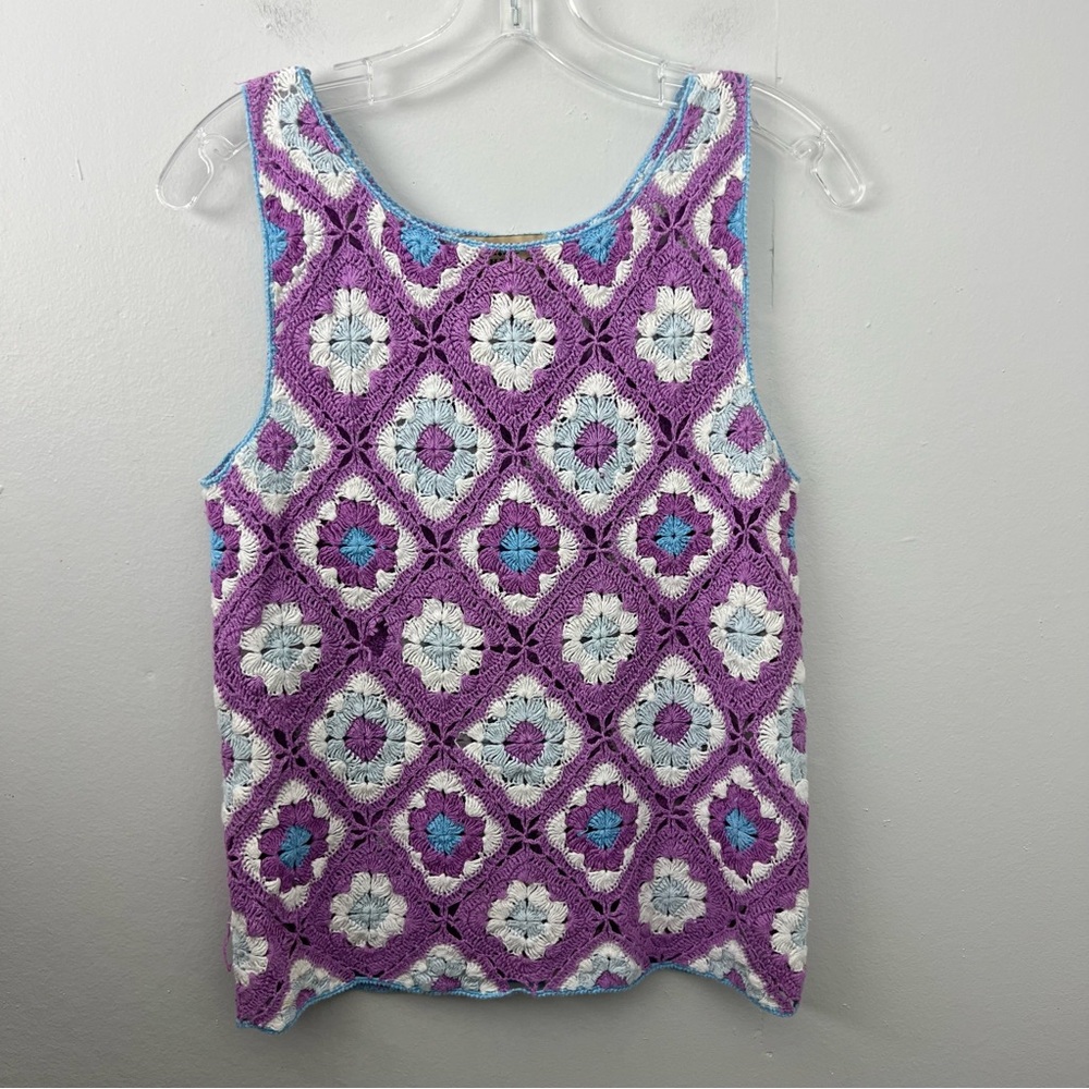Telluride Crochet Knit Floral Top